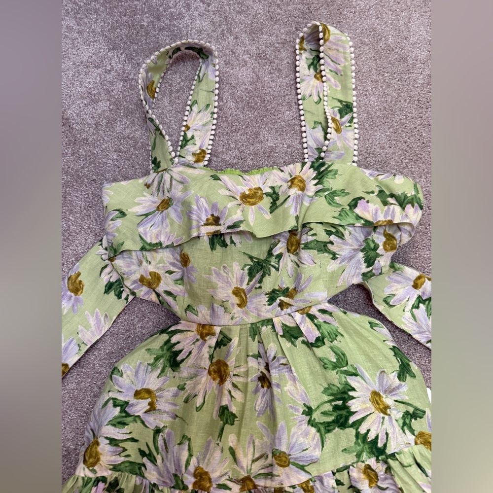 Alémais - Astra Floral Linen Minidress w Cut Outs - size US 6 - NWT - Picture 6 of 16